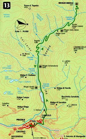 pinzolo cascate nardis rifugio stella alpina rifugio bedole percorsi in val rendena e giudicarie centrali percorsi mountain bike sport il territorio comunita delle giudicarie comunita delle giudicarie